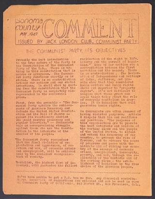 Cat.No: 345946 Sonoma County Comment. May, 1947