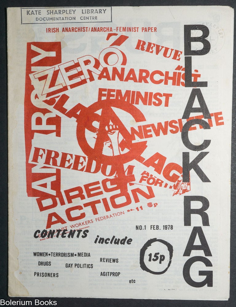 Cat.No: 346058 Black Rag; Irish Anarchist/Anarcha-Feminist Paper, No. 1 (Feb. 1978)