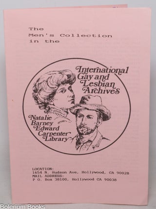The Men's Collection in the International Gay and Lesbian Archives