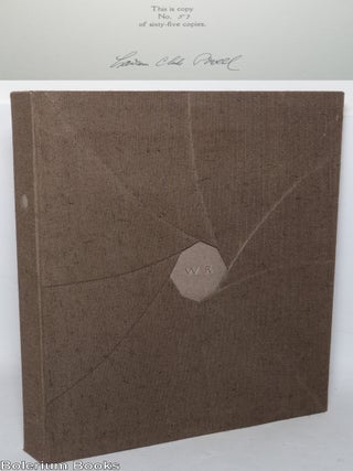 Cat.No: 346259 Type-faces: A Photographic Study of Ward Ritchie. With a foreword by...