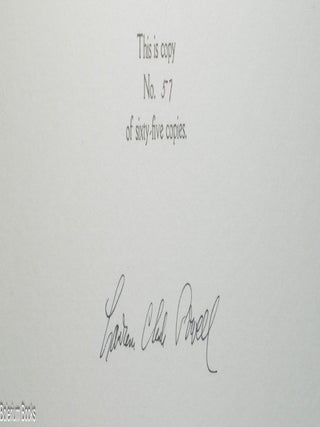 Type-faces: A Photographic Study of Ward Ritchie. With a foreword by Lawrence Clark Powell.