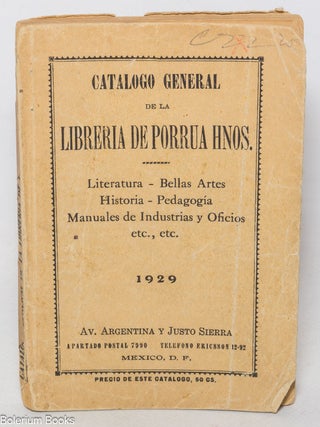 Cat.No: 346277 Catalogo de la Libreria de Porrua Hnos. Novelas, poesias, teatro, bellas...