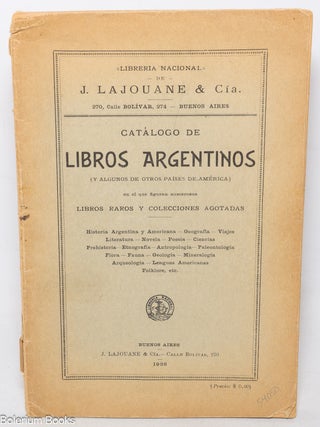 Cat.No: 346279 Libreria Nacional de J. Lajouane & Cia. Catalogo de libros argentinos...