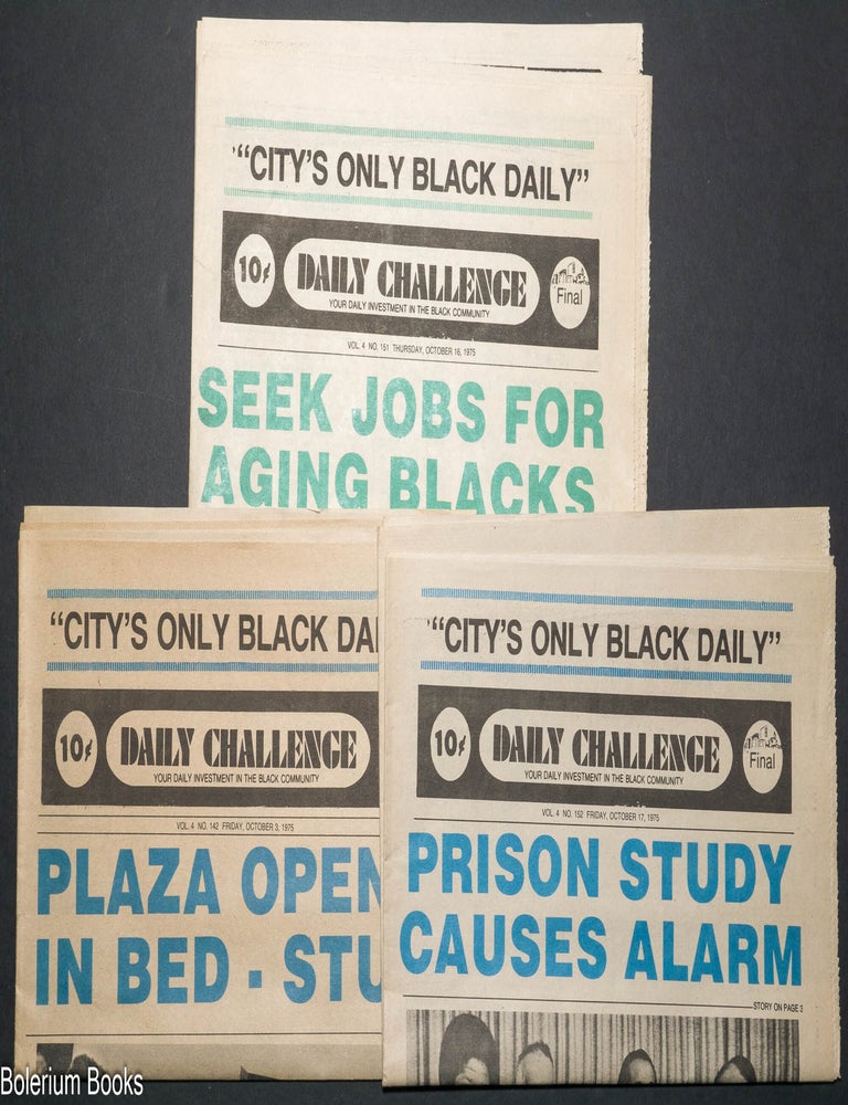 Cat.No: 346316 Daily Challenge [three issues] "City's Only Black Daily"
