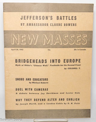 Cat.No: 346372 New Masses, April 20, 1943, vol. 47, no. 3. Joseph North, Joy Davidman...