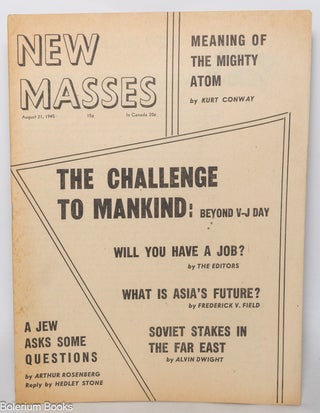 Cat.No: 346374 New Masses, August 21, 1945, vol. 56, no. 8