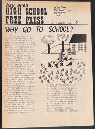 Cat.No: 346500 Bay Area High School Free Press. Vol. 1 no. 1 (September 1969