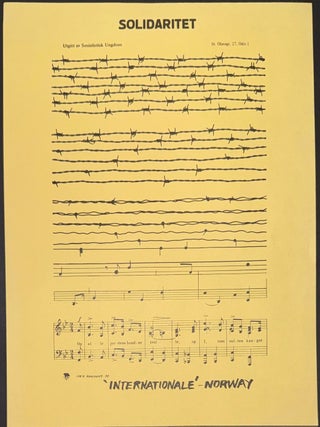 Cat.No: 346521 Solidaritet [handbill depicting rows of barbed wire transforming into the...
