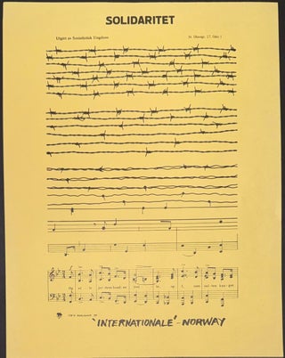 Cat.No: 346521 Solidaritet [handbill depicting rows of barbed wire transforming into the...