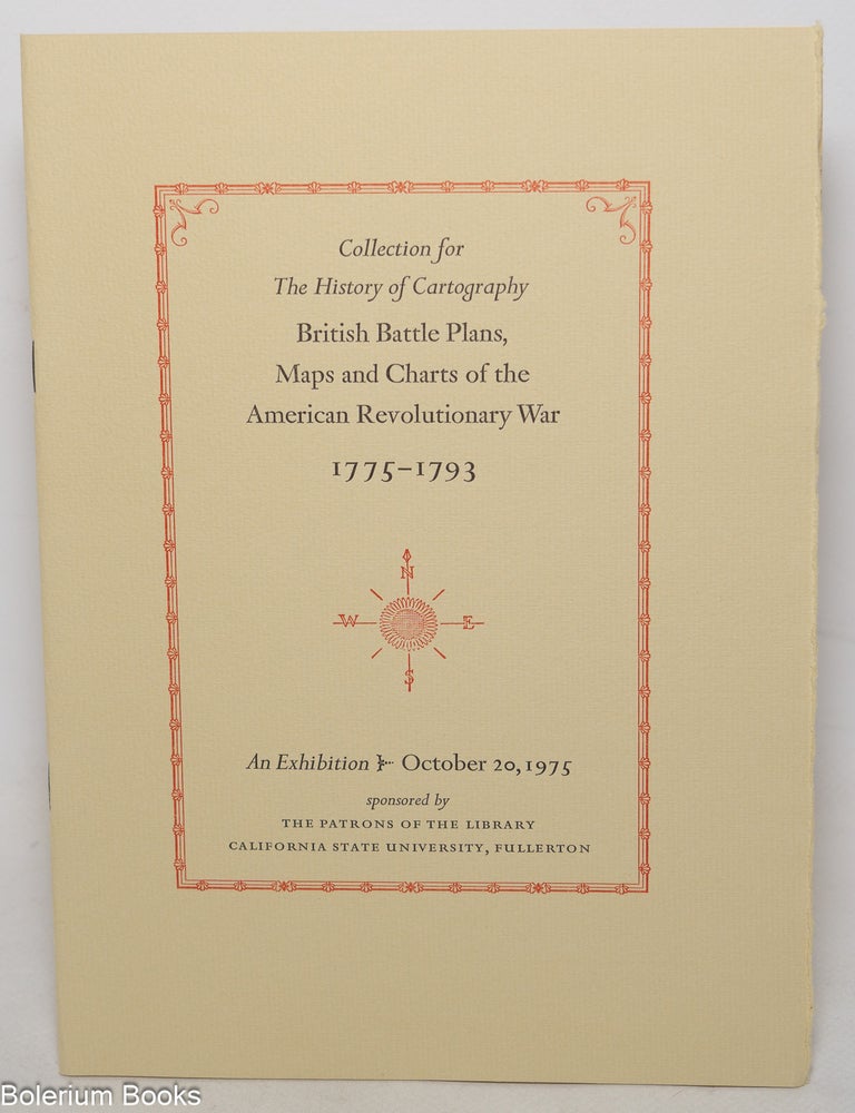 Cat.No: 346529 The French Origin of the Americas, Maps & Charts 1775-1793, An Exhibition - October 20, 1975