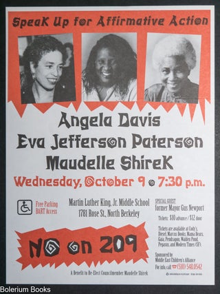 Cat.No: 346674 Speak Up For Affirmative Action / Angela Davis / Eva Jefferson Paterson /...