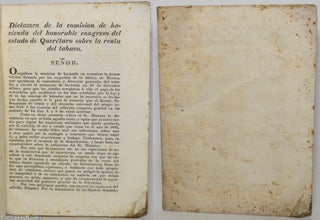 Cat.No: 346694 Dictamen de la comision de hacienda del honorable Congreso del Estado de...
