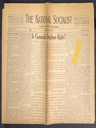 Cat.No: 346929 The National Socialist: a Forum for the Army of the Revolution. Third...