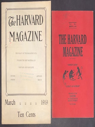 Cat.No: 346968 The Harvard Magazine [premier issues of two competing attempts to revive...