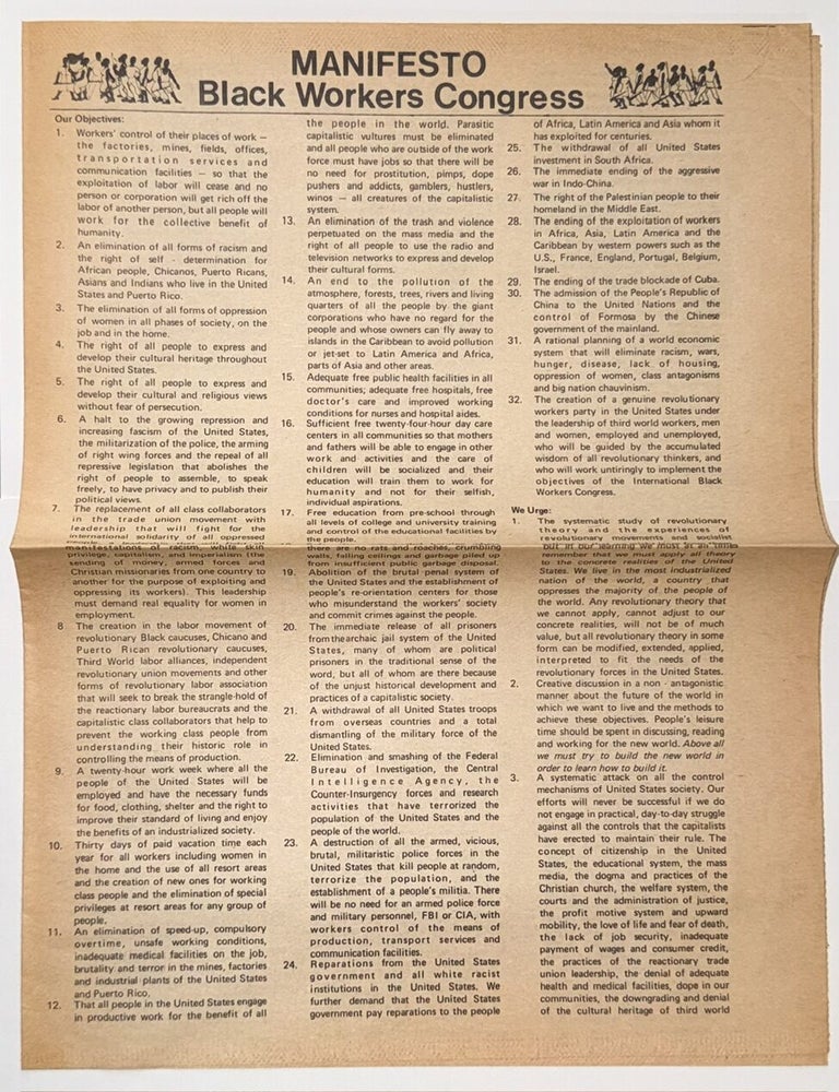 Cat.No: 347041 Manifesto: Black Workers Congress