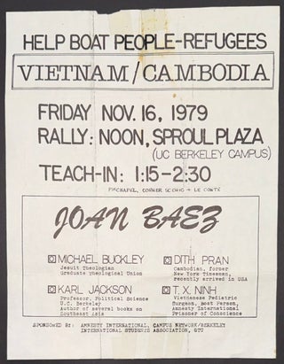 Cat.No: 347120 Help Boat People - Refugees. Vietnam / Cambodia [handbill