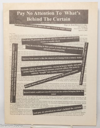 Cat.No: 347178 Pay No Attention To What's Behind The Curtain (GOCD/ZINE - issue 1