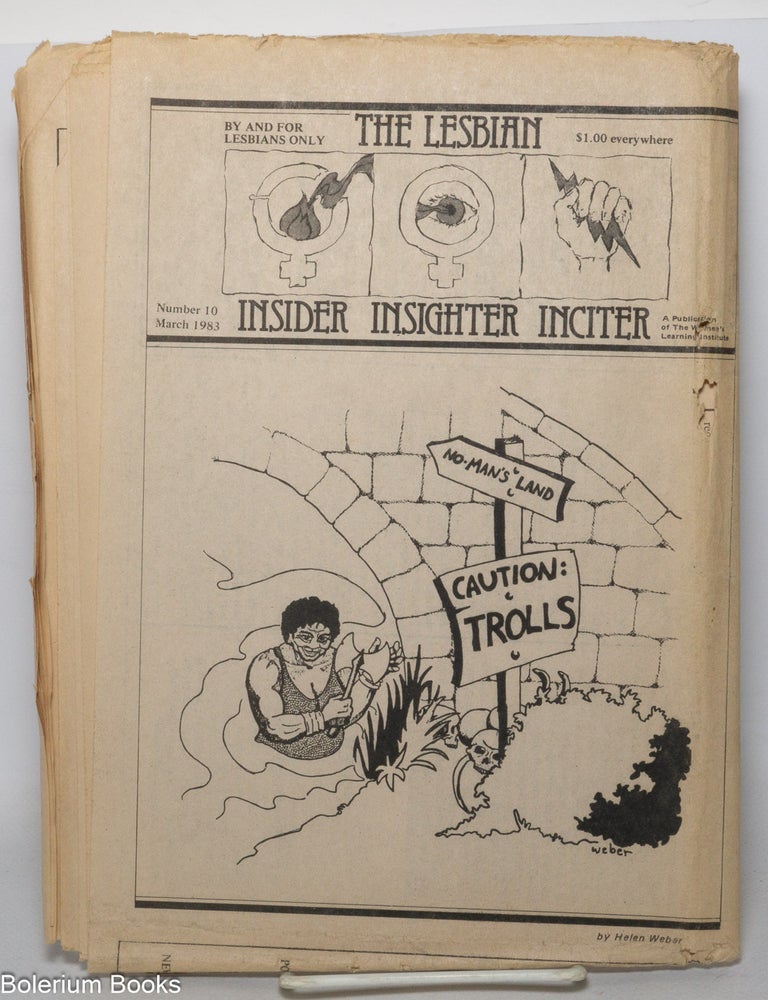 Cat.No: 347470 The Lesbian Insider/insighter/inciter: by and for lesbians only; #10, March