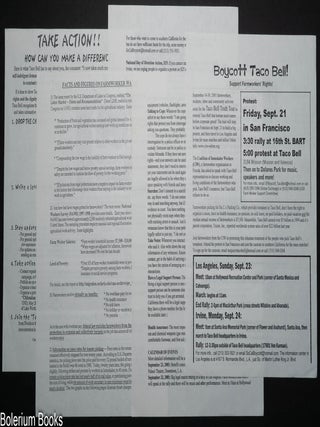 Cat.No: 347840 [Five Boycott Taco Bell handbills