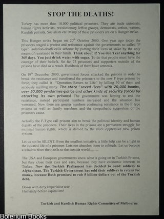 Cat.No: 347841 Stop the Deaths! [handbill