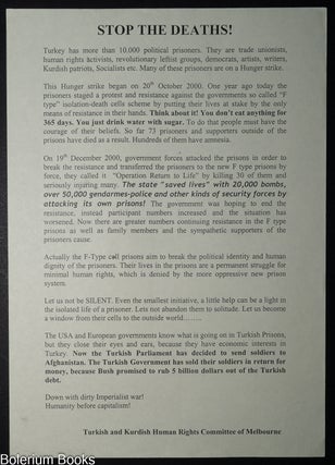 Cat.No: 347841 Stop the Deaths! [handbill