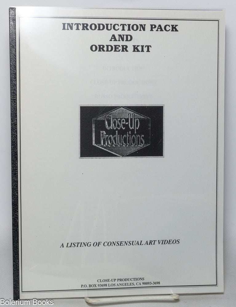 Cat.No: 347897 Introduction Pack and Order Kit; a listing of consensual art videos