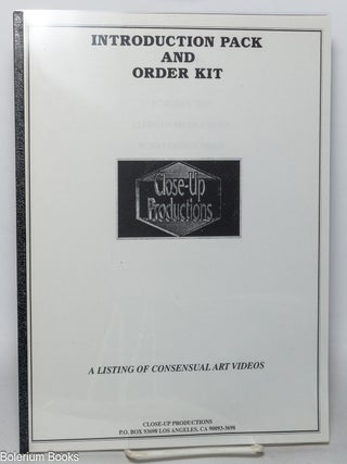 Cat.No: 347897 Introduction Pack and Order Kit; a listing of consensual art videos