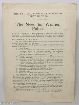 Cat.No: 347991 The Need for Women Police