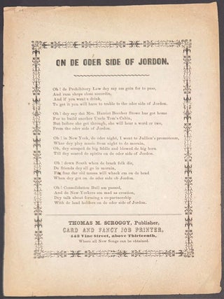 Cat.No: 348009 On de oder side of Jordon [handbill