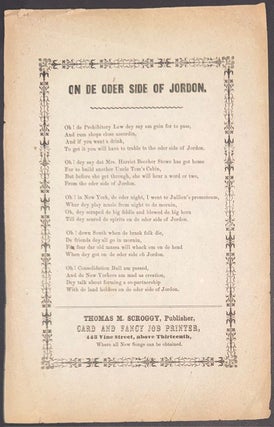 Cat.No: 348009 On de oder side of Jordon [handbill