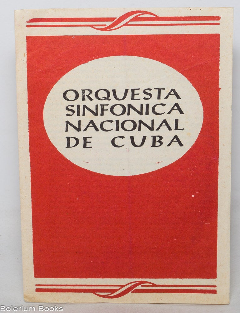 Cat.No: 348219 Orquesta Sinf&oacute;nica Nacional de Cuba [program for February 6, 1983 performance]