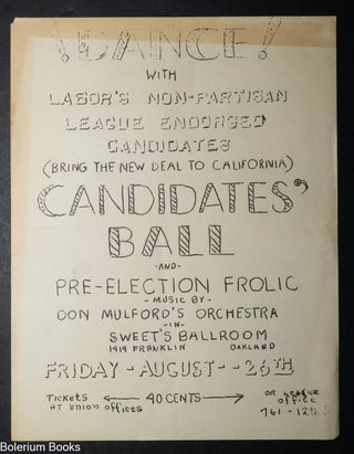 Cat.No: 348337 !Dance! with Labor's Non-Partisan League Endorsed Candidates (Being...
