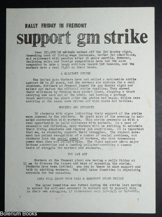 Cat.No: 348367 Rally Friday in Fremont, Support GM Strike [handbill