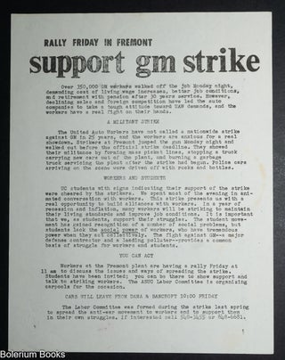 Cat.No: 348367 Rally Friday in Fremont, Support GM Strike [handbill