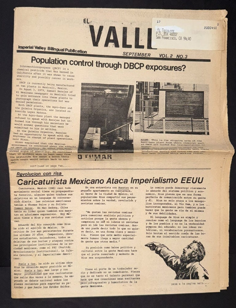 Cat.No: 348411 El Valle. Vol. 2 no. 3 (Sept. 1979