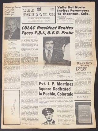 Cat.No: 348412 The Forumeer: official publication of the American G.I. Forum of the U.S....
