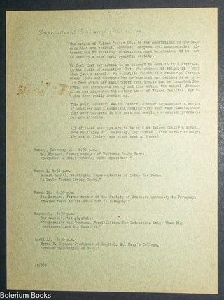 Cat.No: 348658 Cooperative & Communal Alternative [handbill