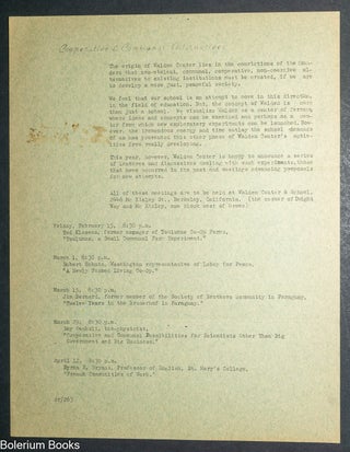 Cat.No: 348658 Cooperative & Communal Alternative [handbill