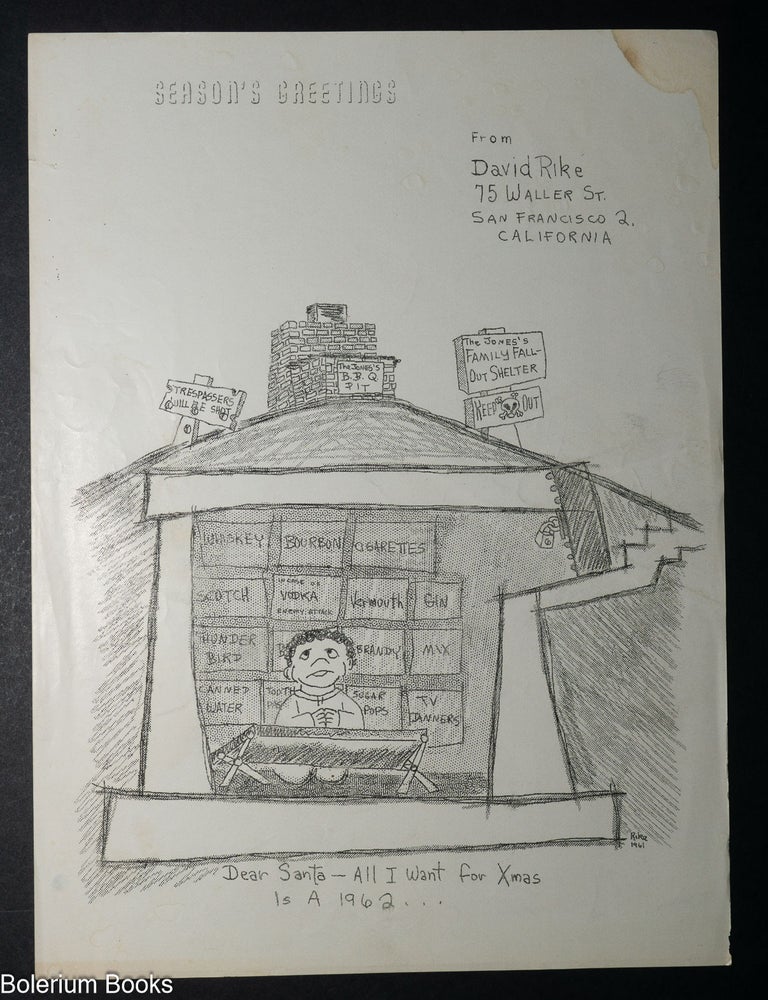 Cat.No: 348701 Season's Greeting from Dave Rike / 75 Waller St. San Francisco 2. California [handbill]
