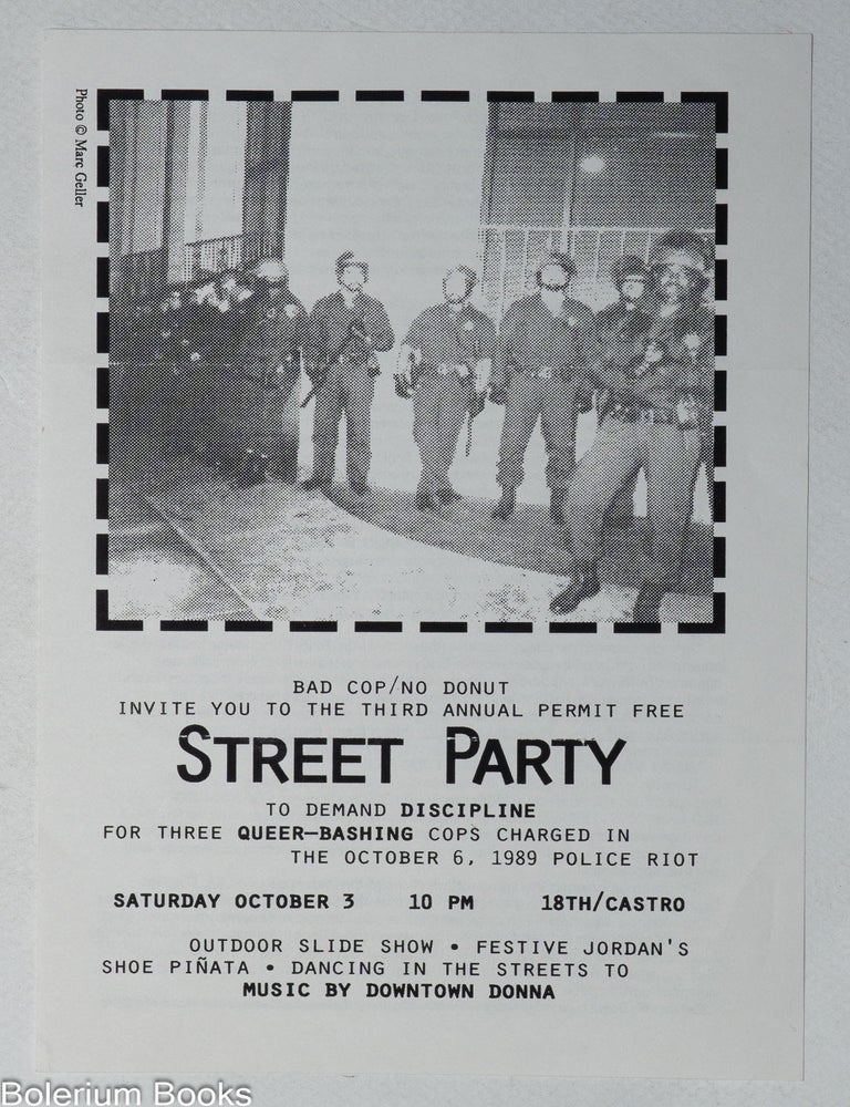 Cat.No: 348794 Bad Cop/No Donut Invite You To The Third Annual Permit Free Street Party [flyer]