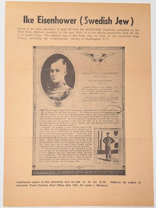 Cat.No: 348910 Ike Eisenhower (Swedish Jew) [handbill