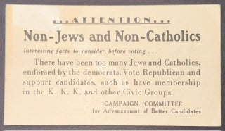 Cat.No: 348920 Attention - Non-Jews and Non-Catholics. Interesting facts to consider...