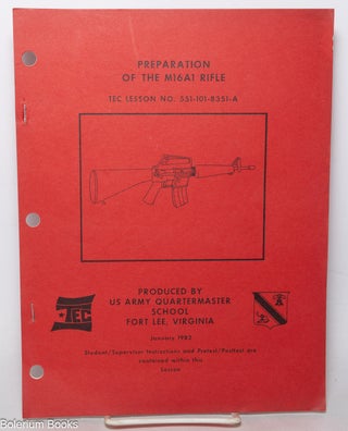 Cat.No: 348953 Preparation of the M16A1 Rifle, Tec Lesson No. 551-101-8351-A