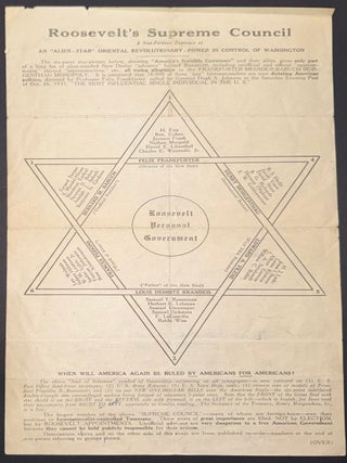 Roosevelt's Supreme Council: A non-partisan exposure of an "Alien-Star" Oriental...