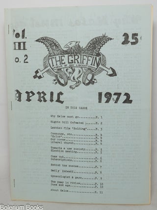 Cat.No: 349001 The Griffin: Vol. 1, No. 2: April 1972. Kenneth Blake, Kalos Society
