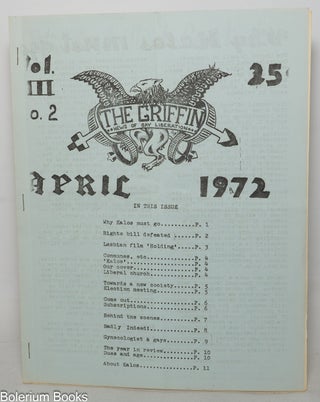 Cat.No: 349001 The Griffin: Vol. 1, No. 2: April 1972. Kenneth Blake, Kalos Society