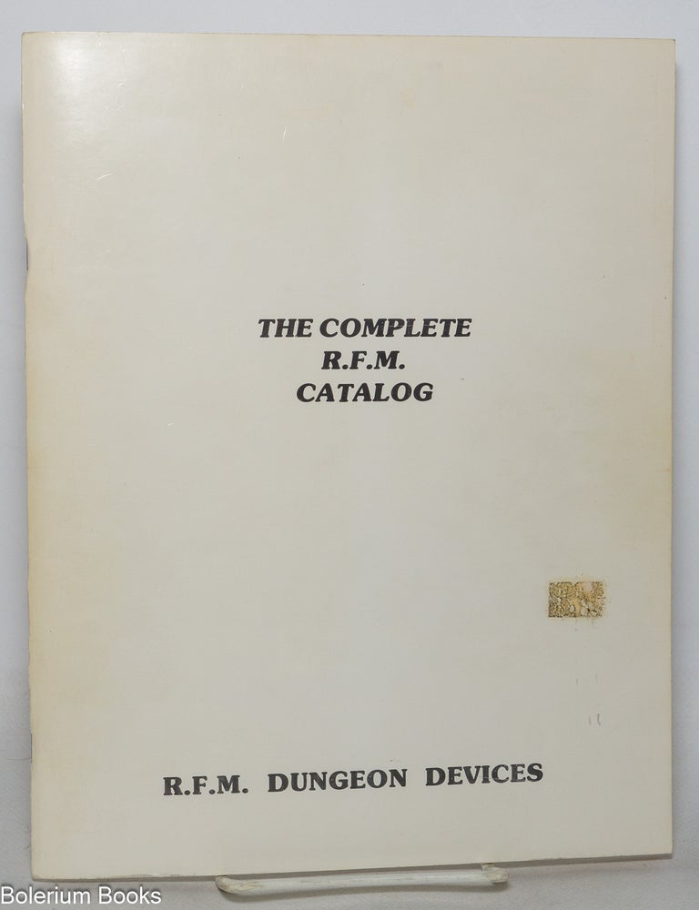 Cat.No: 349109 The Complete R.F.M. Catalog