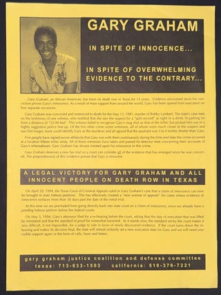 Cat.No: 349250 Gary Graham: In spite of innocence... In spite of overwhelming evidence to...