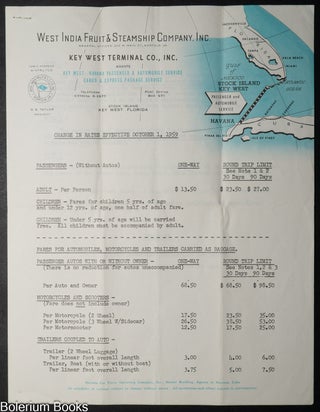 Cat.No: 349270 [Price list for ferry service between Key West and Cuba