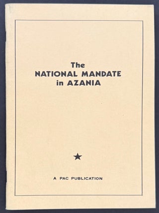Cat.No: 349416 The National Mandate in Azania